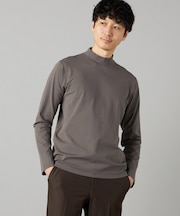 【吸水速乾】モックネック ロングスリーブ Tシャツ