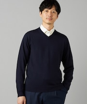ベーシックニット Vネックプルオーバー