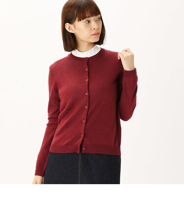 クルーネックニット　カーディガン