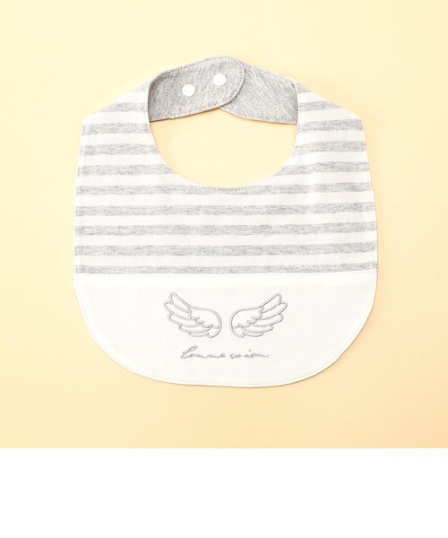 羽根刺繍 リバーシブルスタイ｜コムサイズムの通販｜&mall（アンド