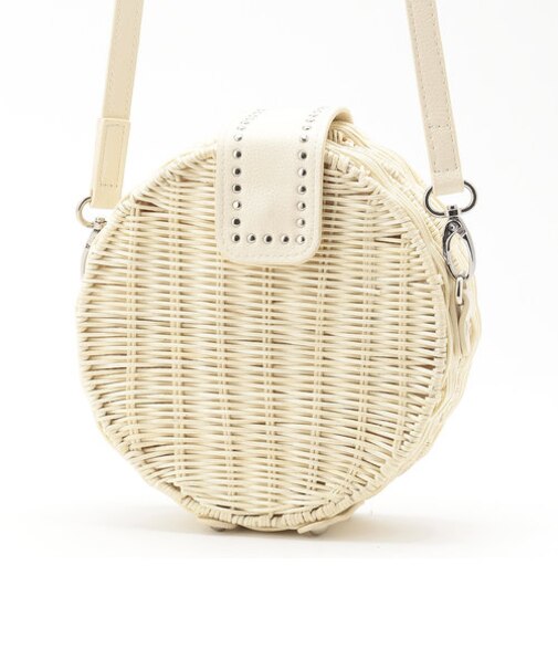 ラタン サークルミニショルダー カゴバッグ