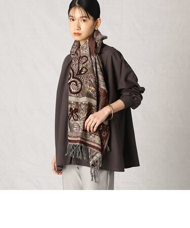 ブロック　ジャガード　ストール