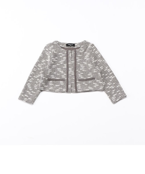 ジャージーツィード ボレロ カーディガン(100-130サイズ)