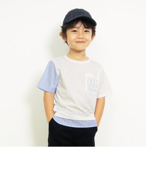 ストライプ使い Ｔシャツ