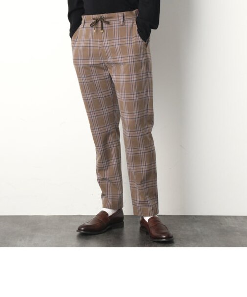 チェック柄 イージーパンツ