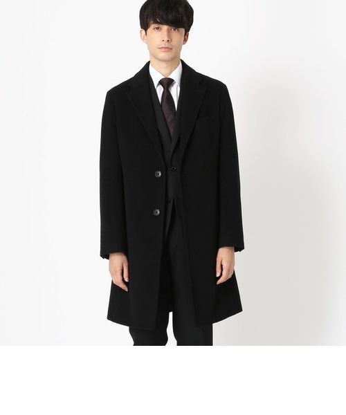 【超美品】コムサイズム 高級アンゴラ混チェスターコート ブラックM¥29,800 チェスターコート｜コムサイズムの通販｜&mall（アンドモール
