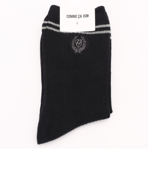 刺しゅう入り　クルーソックス