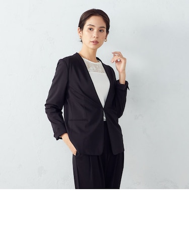 【セットアップ対応】　ノーカラージャケット