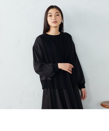 コンビデザイン　ニットブルゾン