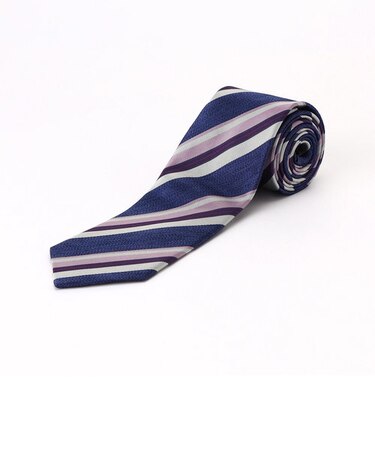 【シルク100％】レジメストライプ ネクタイ