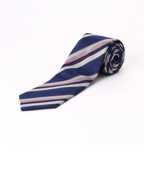 【シルク100％】レジメストライプ ネクタイ