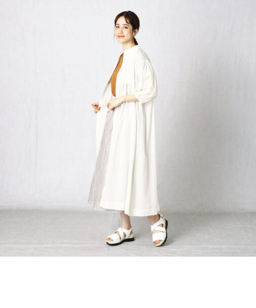 ＜ウォッシャブル＞インド綿　刺繍ワンピース