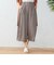 麻調　ワイドパンツ