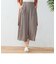 麻調　ワイドパンツ