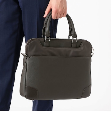 サフィアーノ型押し　ブリーフケース