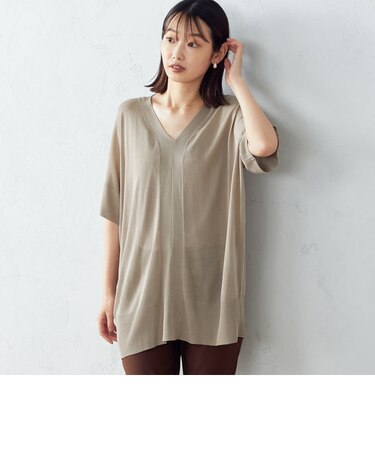 ビッグシルエット　ニットチュニック