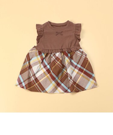 マドラスチェック使い　ワンピース(80・90cm)