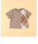 マドラスチェック使い　半袖Tシャツ(80・90cm)