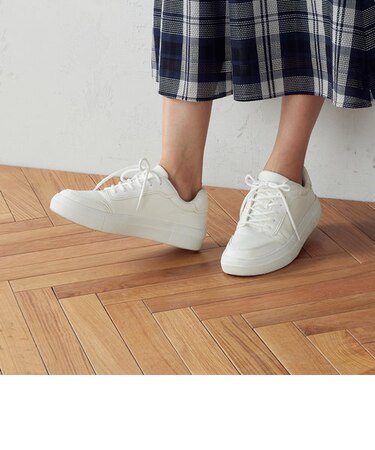 ダイヤ柄 型押し ローカットスニーカー