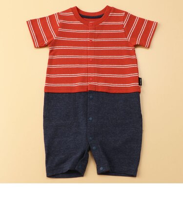 ボーダー 半袖ツーウェイオール(50-70cm)