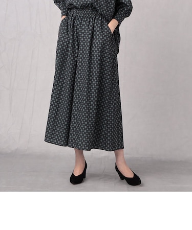 【セットアップ対応】＜ウォッシャブル＞小紋プリント　パンツ