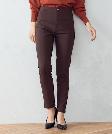 【美しい ベーシックパンツ】裏起毛　ハイテンションパンツ