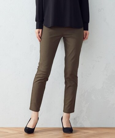 【美しい ベーシックパンツ】裏起毛　ハイテンションパンツ