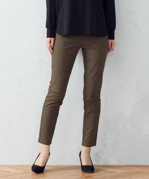 【美しい ベーシックパンツ】裏起毛　ハイテンションパンツ