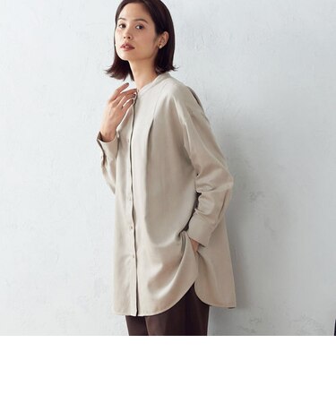 コーデュロイ　ロングシャツ