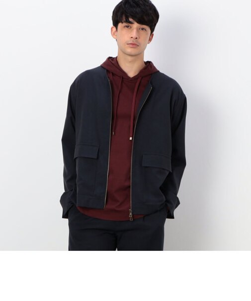 【セットアップ対応】ノーカラー ジップブルゾン