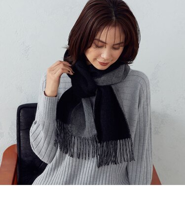 《リバーシブル》 カシミア混　　マフラー