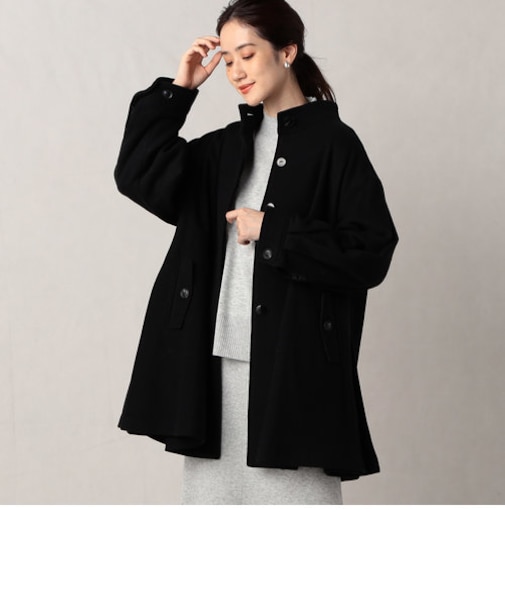 Aライン スタンドカラーコート