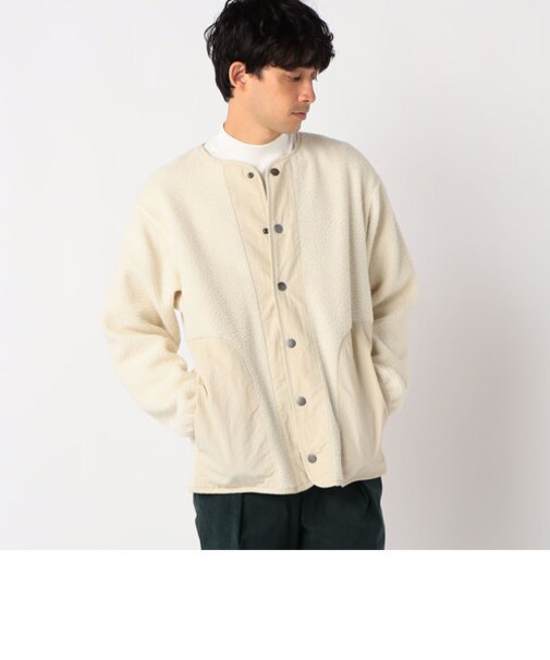 【ウォッシャブル】シープ ボア ノーカラー ブルゾン