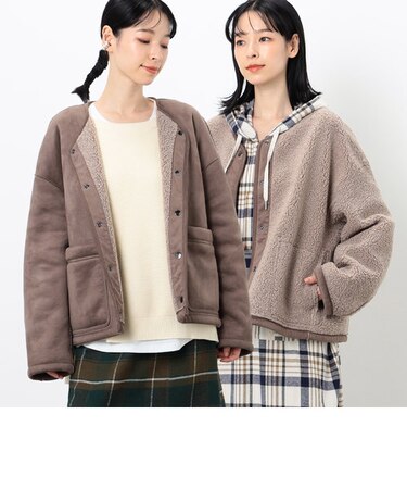 《リバーシブル》　フェイクムートン　ブルゾン