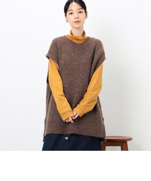 ミックスヤーン　ニットベスト