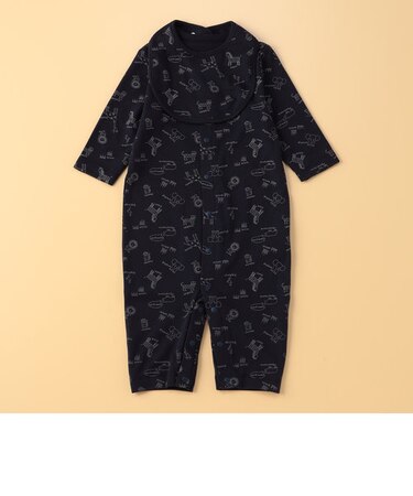 長袖ツーウェイオール・スタイ入りギフトセット(50-70cm)