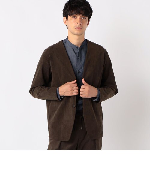 セットアップ対応】コーデュロイ ノーカラージャケット｜コムサイズム