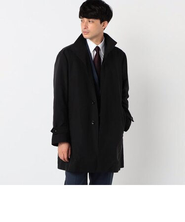 ポリエステル サテン スタンドカラー ライナー付コート