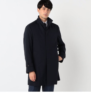 ポリエステル サテン スタンドカラー ライナー付コート