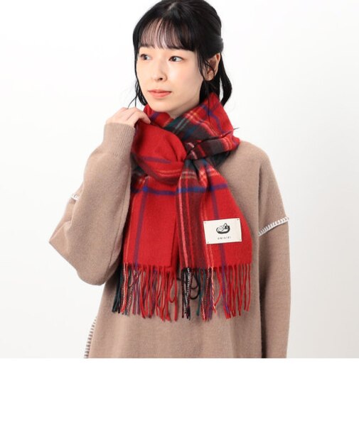 チェックマフラー