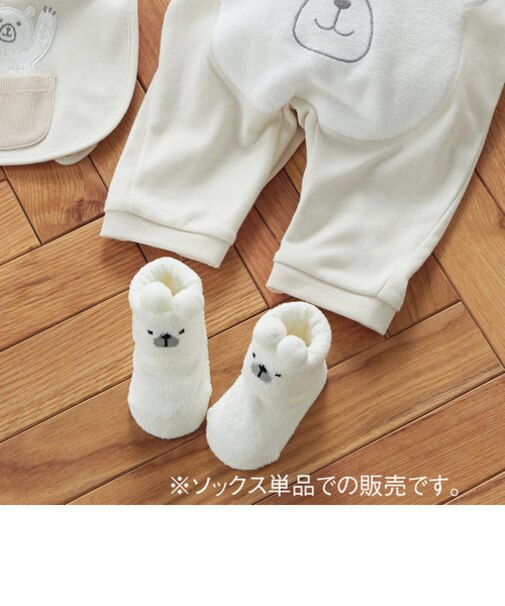 もこもこ 耳付き カップ入りソックス