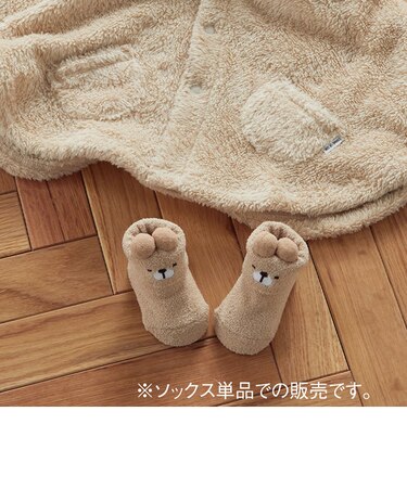 もこもこ　耳付き　カップ入りソックス