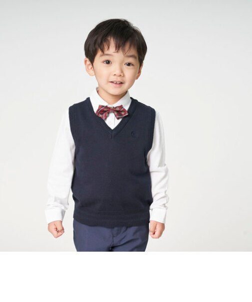 ベーシック　ニット　ベスト(100-130cm)