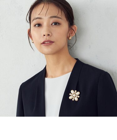 フェイクパール ブローチ