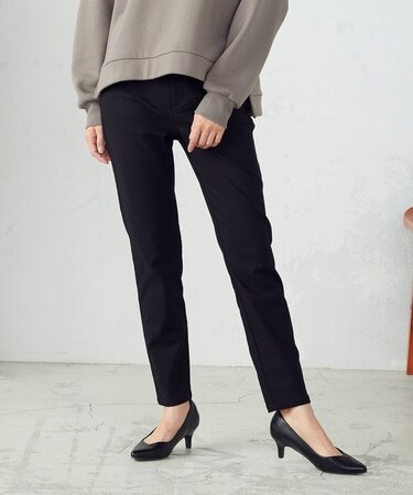 【美しい ベーシックパンツ】裏起毛 ハイテンション パンツ