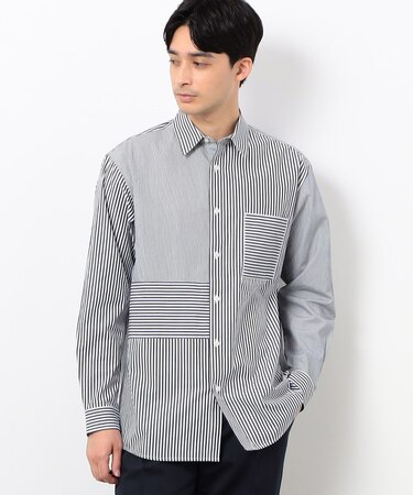 ロンドンストライプ コンビシャツ