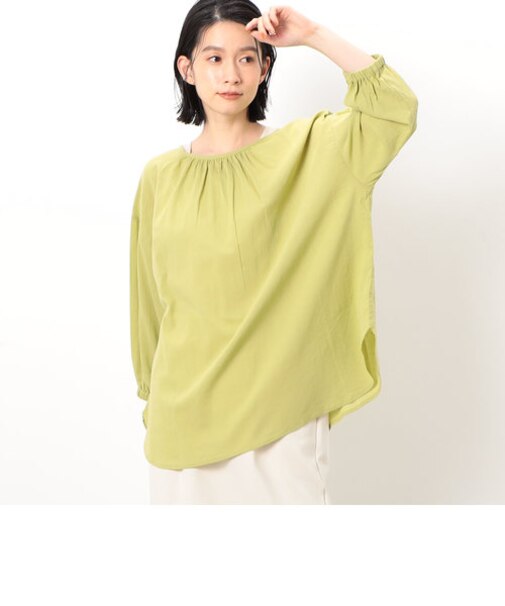 2WAY コットン　リボンブラウス