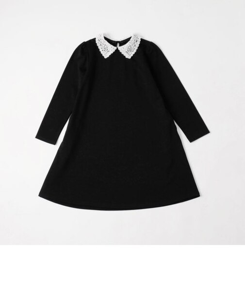 レース襟付き　ワンピース(140-160cm)