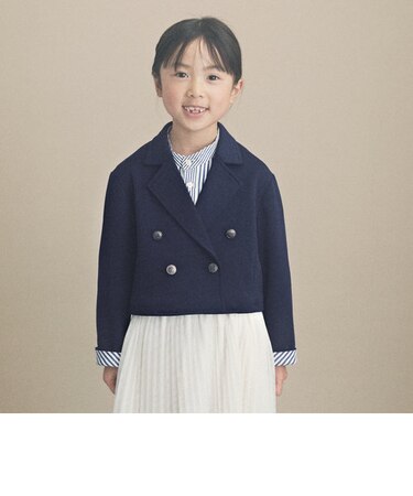 ストレッチポンチ　ダブルブレスト　ショートジャケット