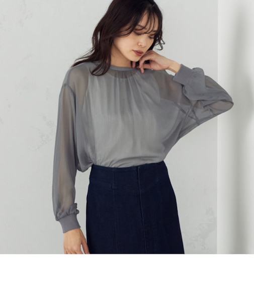 【セットアイテム】2WAY シア― ブラウス